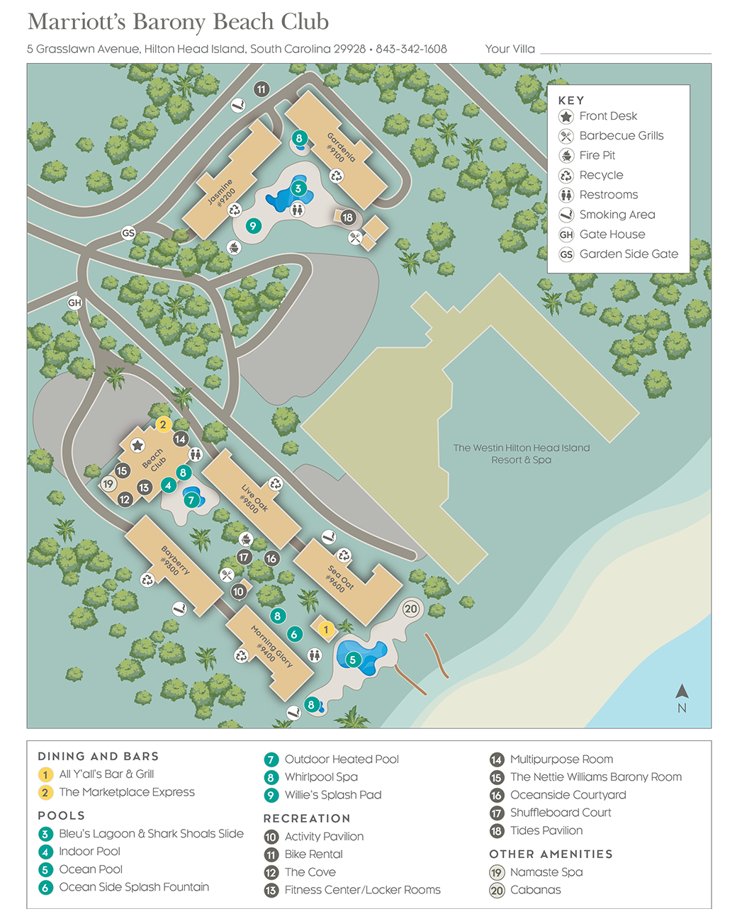Marriott&amp;#039;S Barony Beach Club in Marriott Barony Beach Resort Map
