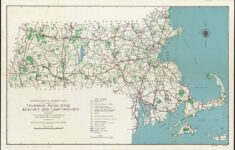 Massachusetts Tourists Map : Showing Tourways, Picnic Sites regarding Map Of Beaches In Massachusetts