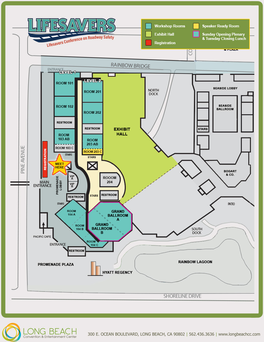 Meet At 1:15Pm At The Long Beach Convention Center Promenade Lobby inside Map Long Beach Convention Center