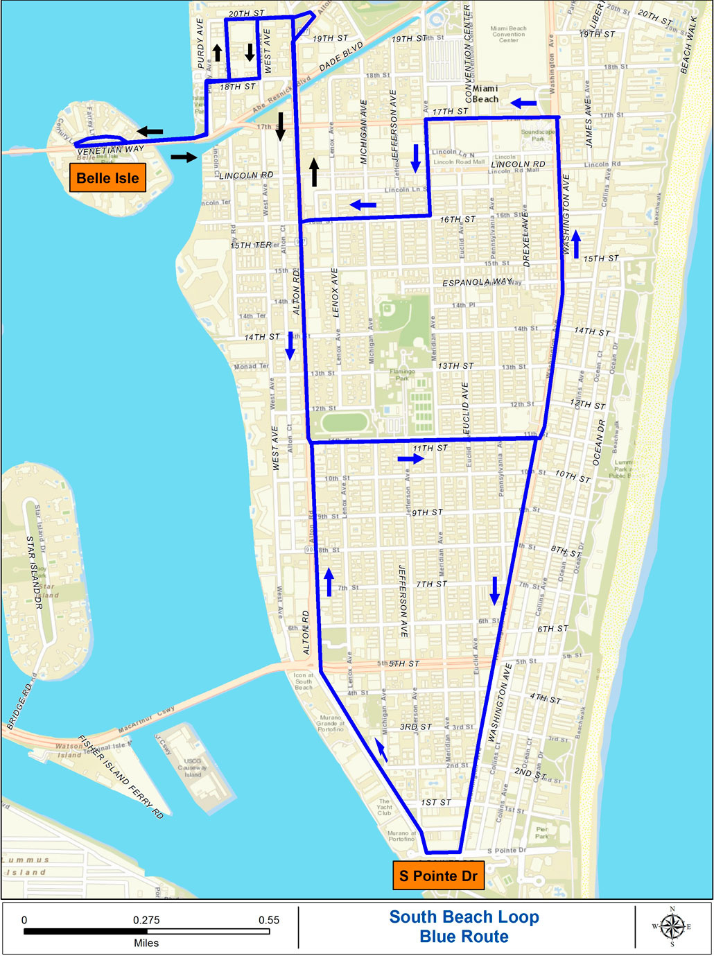 Miami Beach Free Trolley Service – South Beach Magazine with Miami Beach Trolley Map Pdf