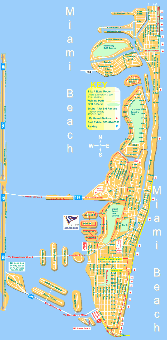 Miami Beach Street Map- North And South Miami Beach pertaining to Map Of North Miami Beach Fl