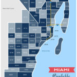 Miami, Fl Zip Code Map (56 Zip Codes) – Us Map Guide Intended For Miami Beach Zip Code Map