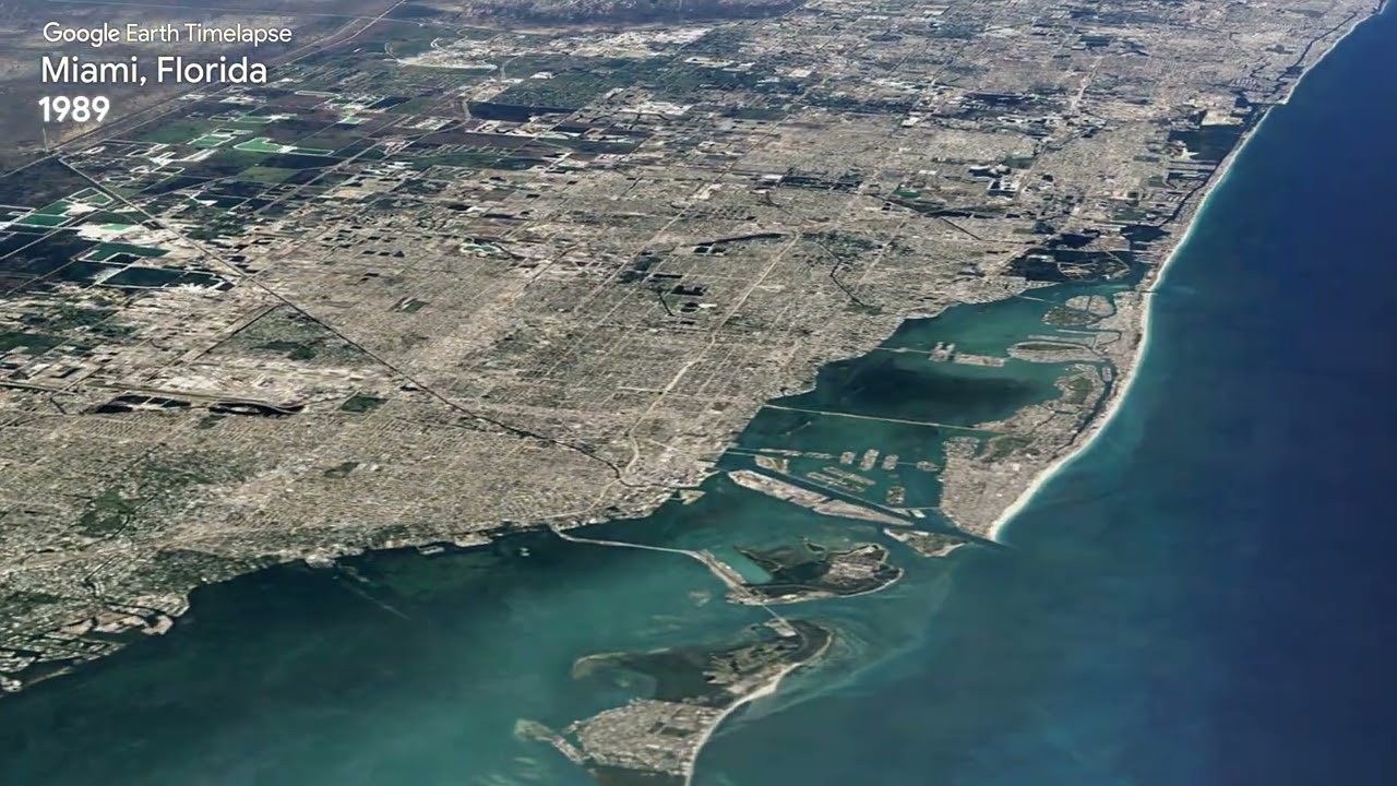 Miami, Florida - Earth Timelapse within Google Maps Miami Beach Florida