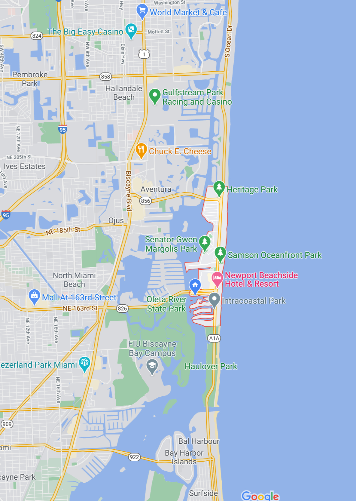 Miami Neighborhoods. Sunny Isles Beach. | Miami Luxury Real Estate in Map of Sunny Isles Beach Florida