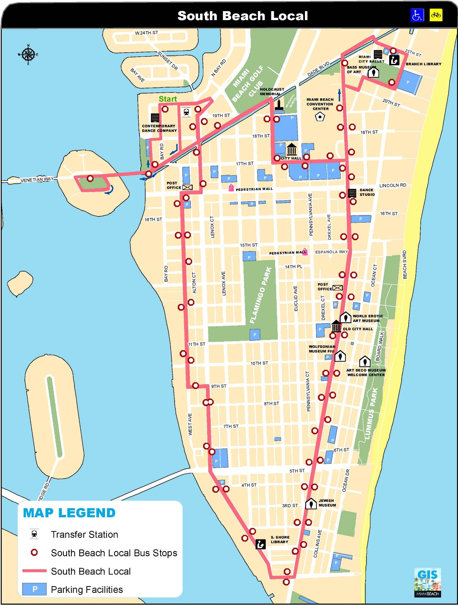 Miami South Beach Map - Ontheworldmap pertaining to Miami and South Beach Map