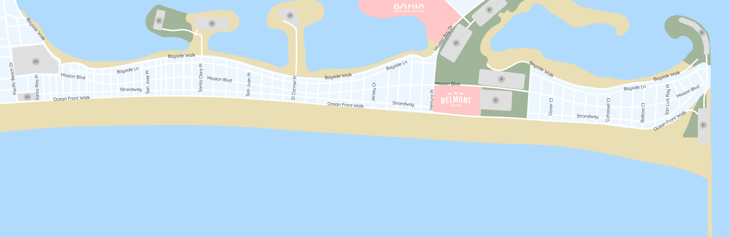 Mission Beach | Safe Beach Day | Safe Beach Day intended for Map Of Mission Beach San Diego