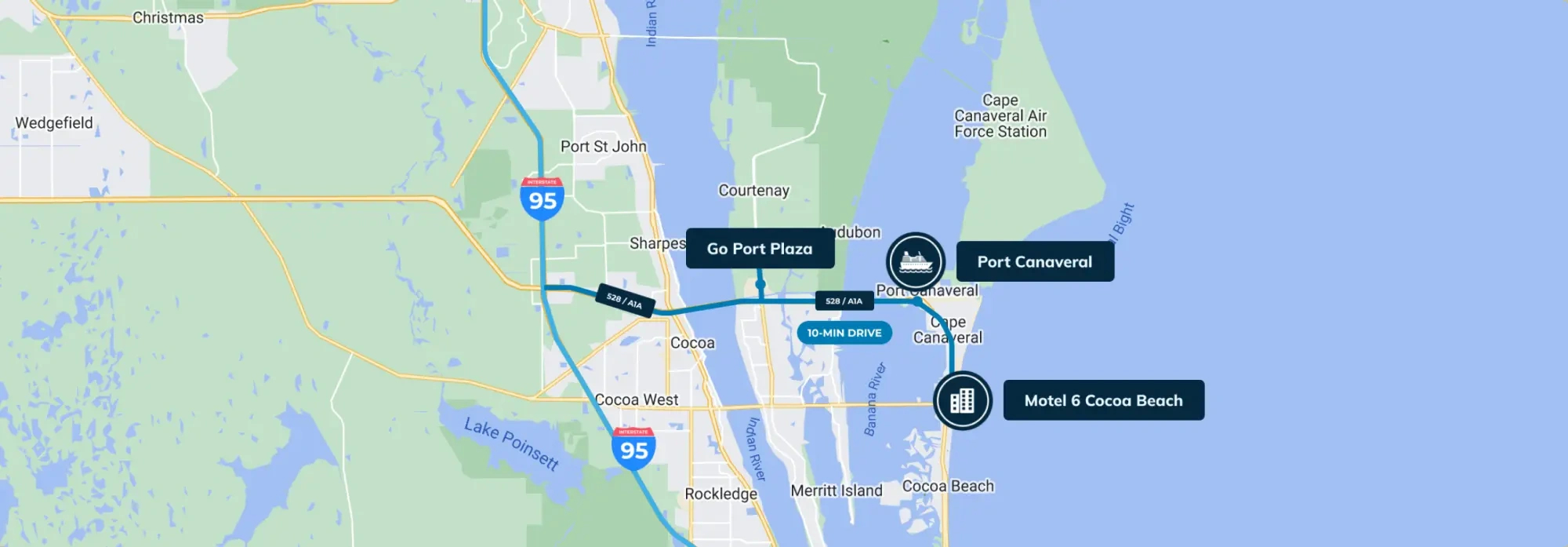 Motel 6 Cocoa Beach Hotel With Cruise Parking with Map Of Cocoa Beach Hotels