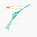 Myrtle Beach Grand Strand South Carolina Map Magnet In Grand Strand Myrtle Beach Map