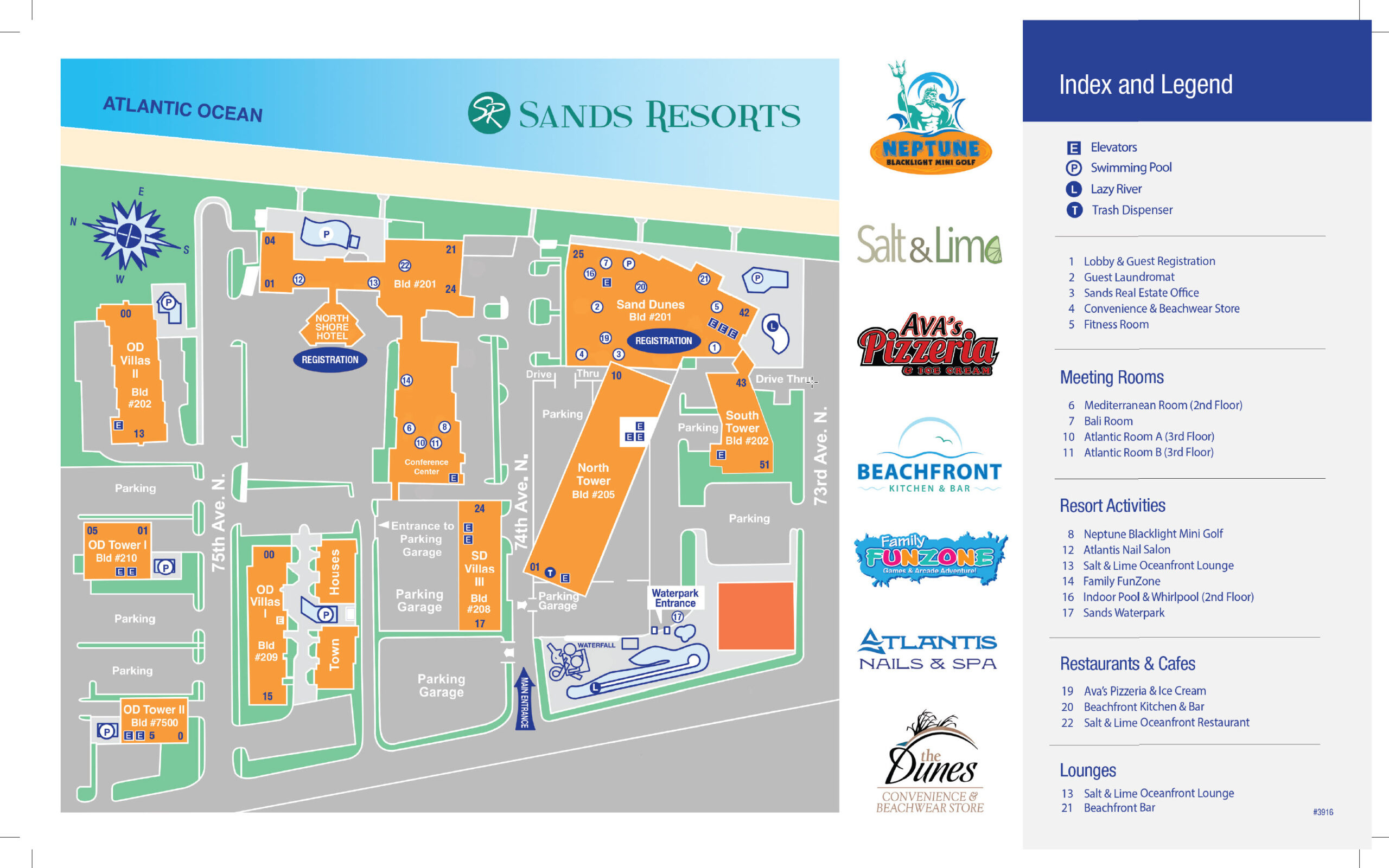 Myrtle Beach Hotels - North Shore Resorts | North Shore Hotel Map with Map of Resorts in Myrtle Beach Sc