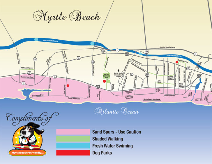 Map of Hotels on Myrtle Beach