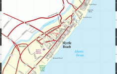 Myrtle Beach Road Map in Map Of Myrtle Beach Area South Carolina