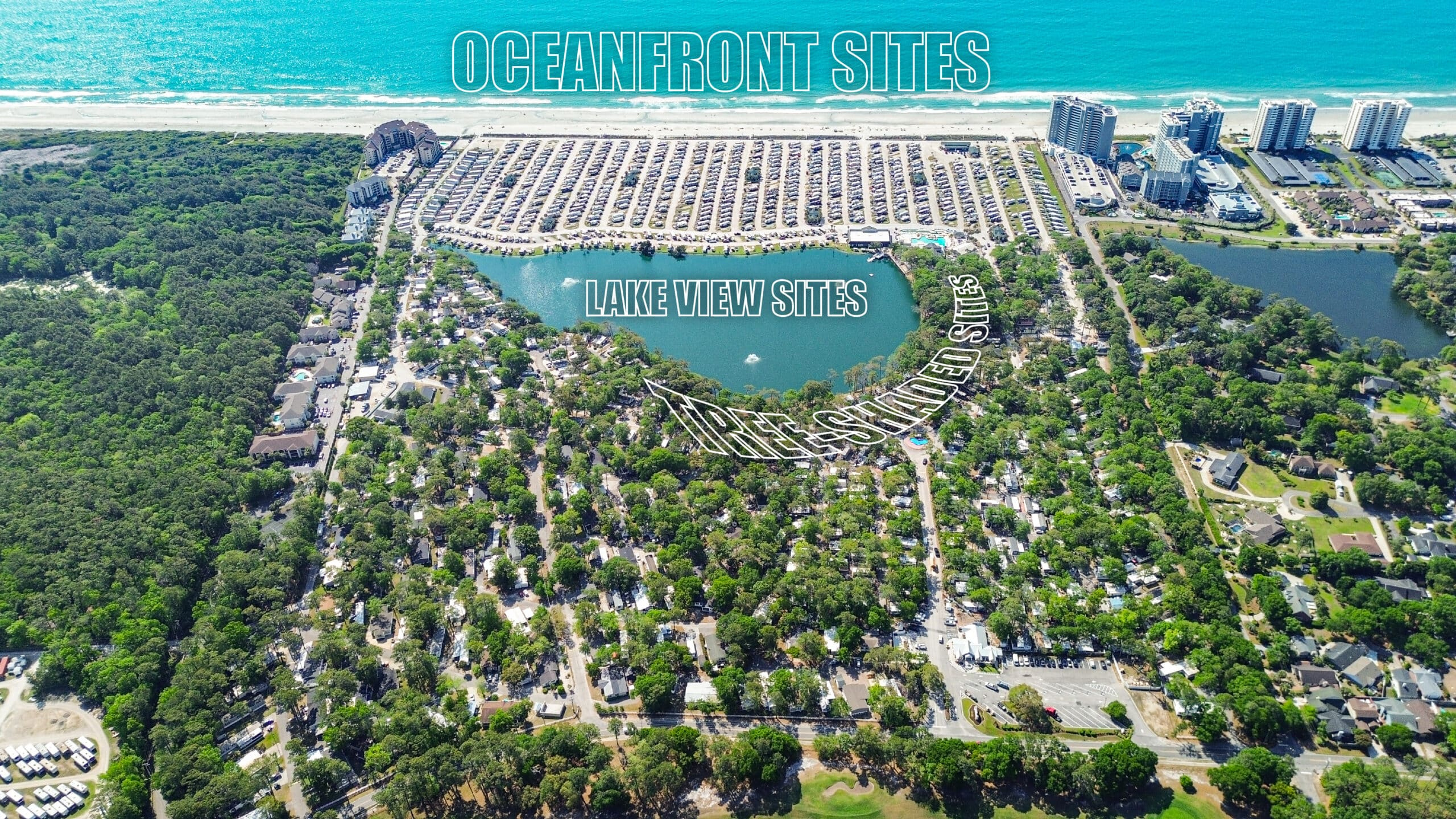 Myrtle Beach Rv Park &amp;amp; Campsites | Oceanfront &amp;amp; Lakeside Sites with Myrtle Beach Travel Park Map