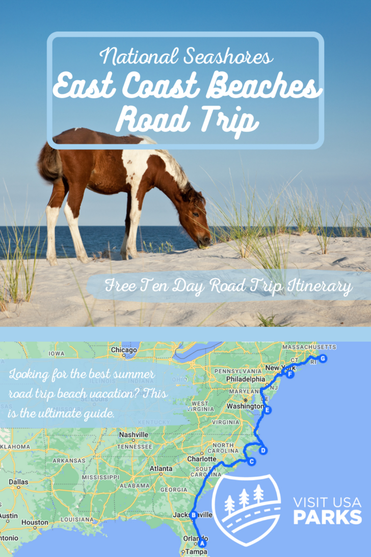 Map of Beaches East Coast