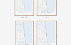 Nauset Beach Map Print, Cape Cod Map Print, Eastham Massachusetts throughout Nauset Beach Cape Cod Map