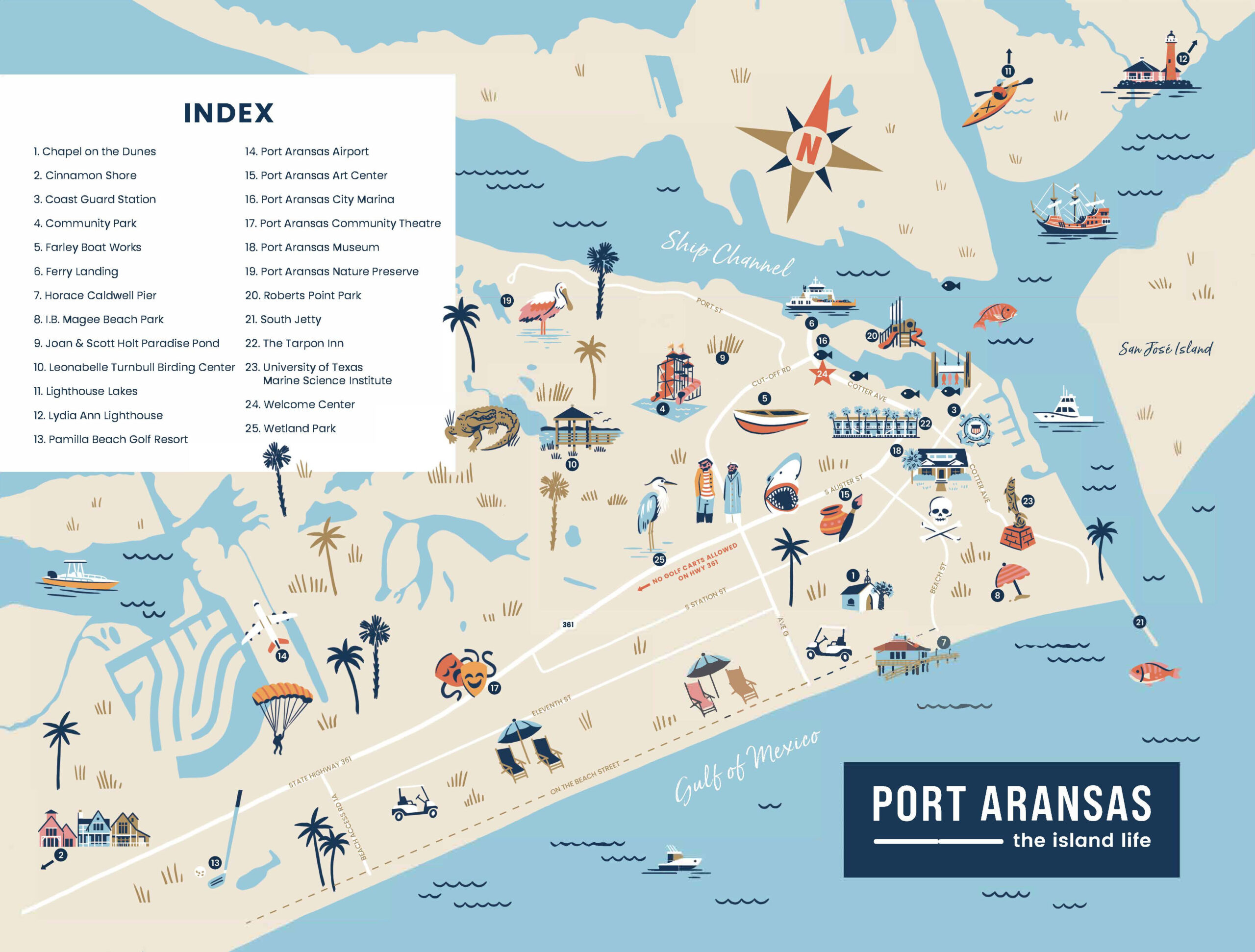 Navigate Port Aransas With Ease: Helpful Maps And Travel Tools with regard to Port Aransas Beach Access Map