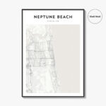 Neptune Beach Map Poster, Neptune Beach Map Print, Neptune Beach With Map Of Neptune Beach Florida