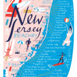 New Jersey Beach Map :: Behance Inside Map Of Nj Shore Beaches