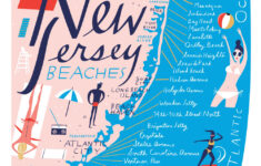 New Jersey Beach Map :: Behance inside Map Of Nj Shore Beaches
