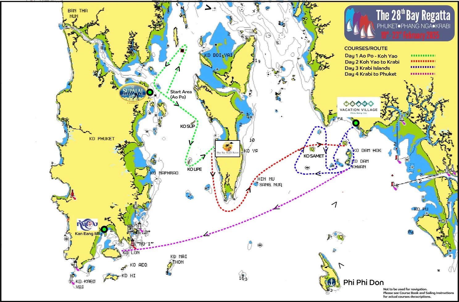 New Route For 2025. — The 29Th Bay Regatta in Beach To Bay 2025 Route Map