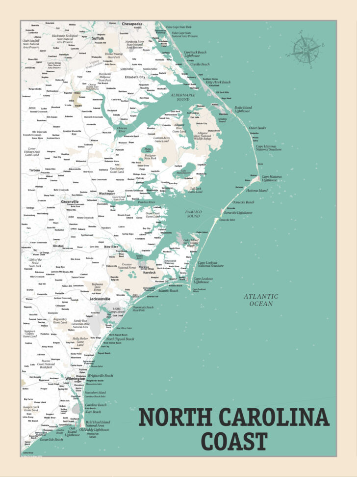 Map of Carolina Beach Nc