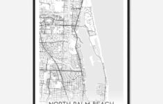 North Palm Beach Florida Map Poster, Modern Home Decor Wall Art Print -  Custom Maps &amp; Posters for North Palm Beach Florida Map