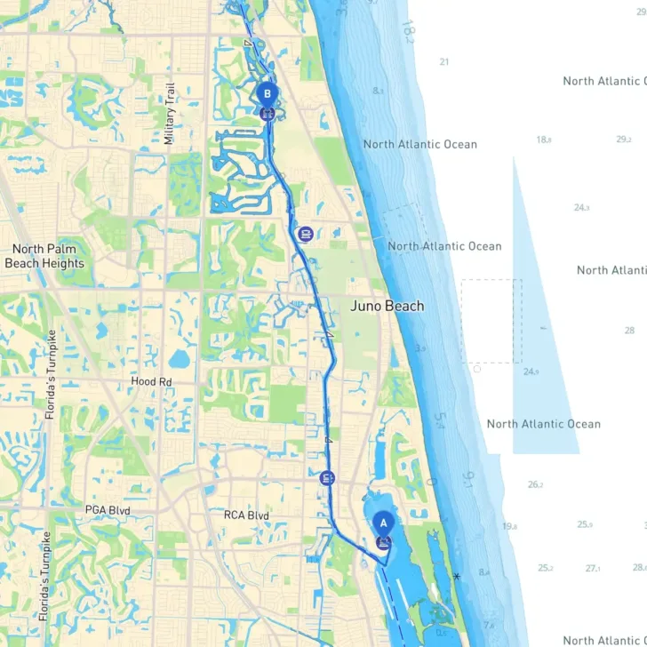 Map of North Palm Beach Florida