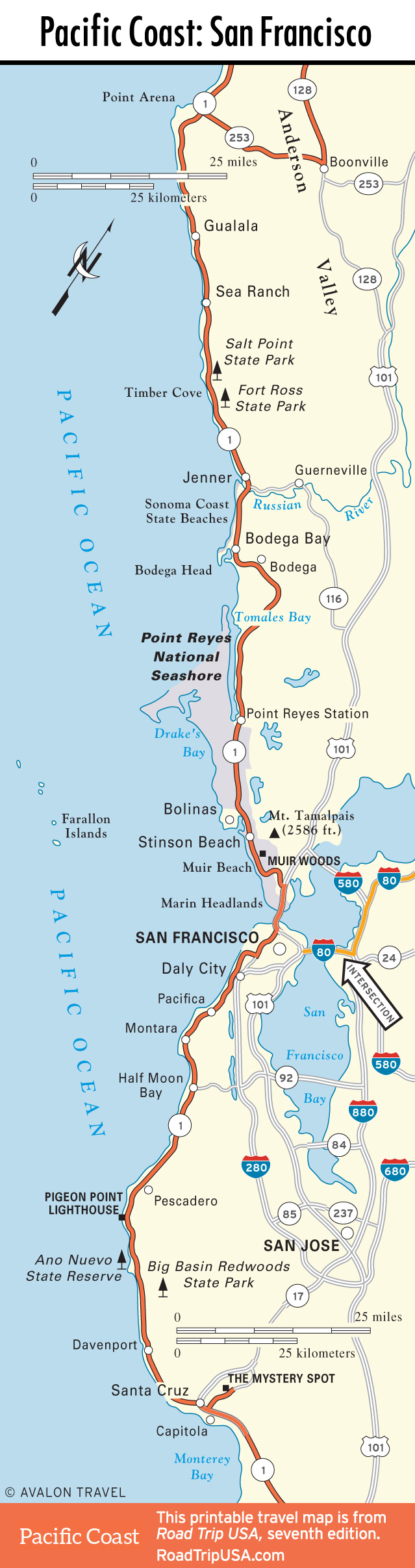 Northern California - Road Trip Usa with Map of Northern Ca Beaches