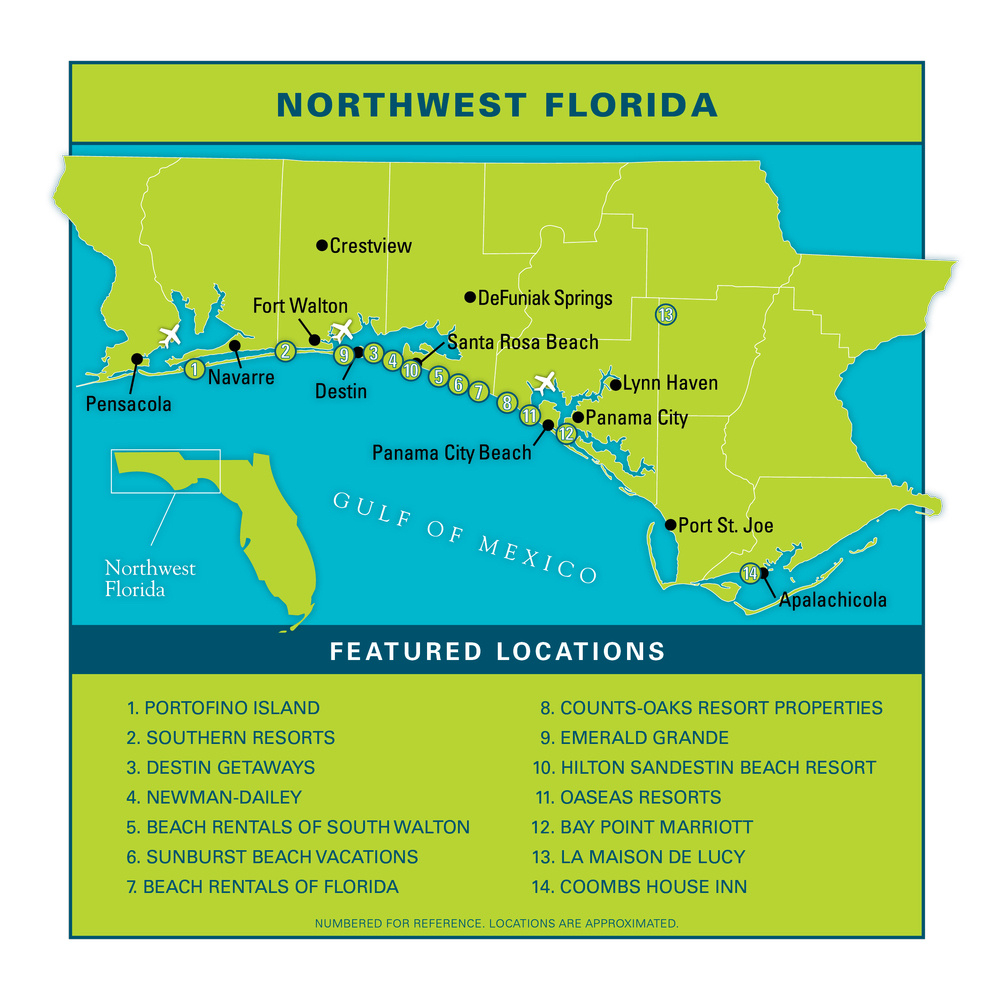 Northwest Floridavacation Guide - Vie Magazine throughout Map Of Northwest Florida Gulf Coast Beaches