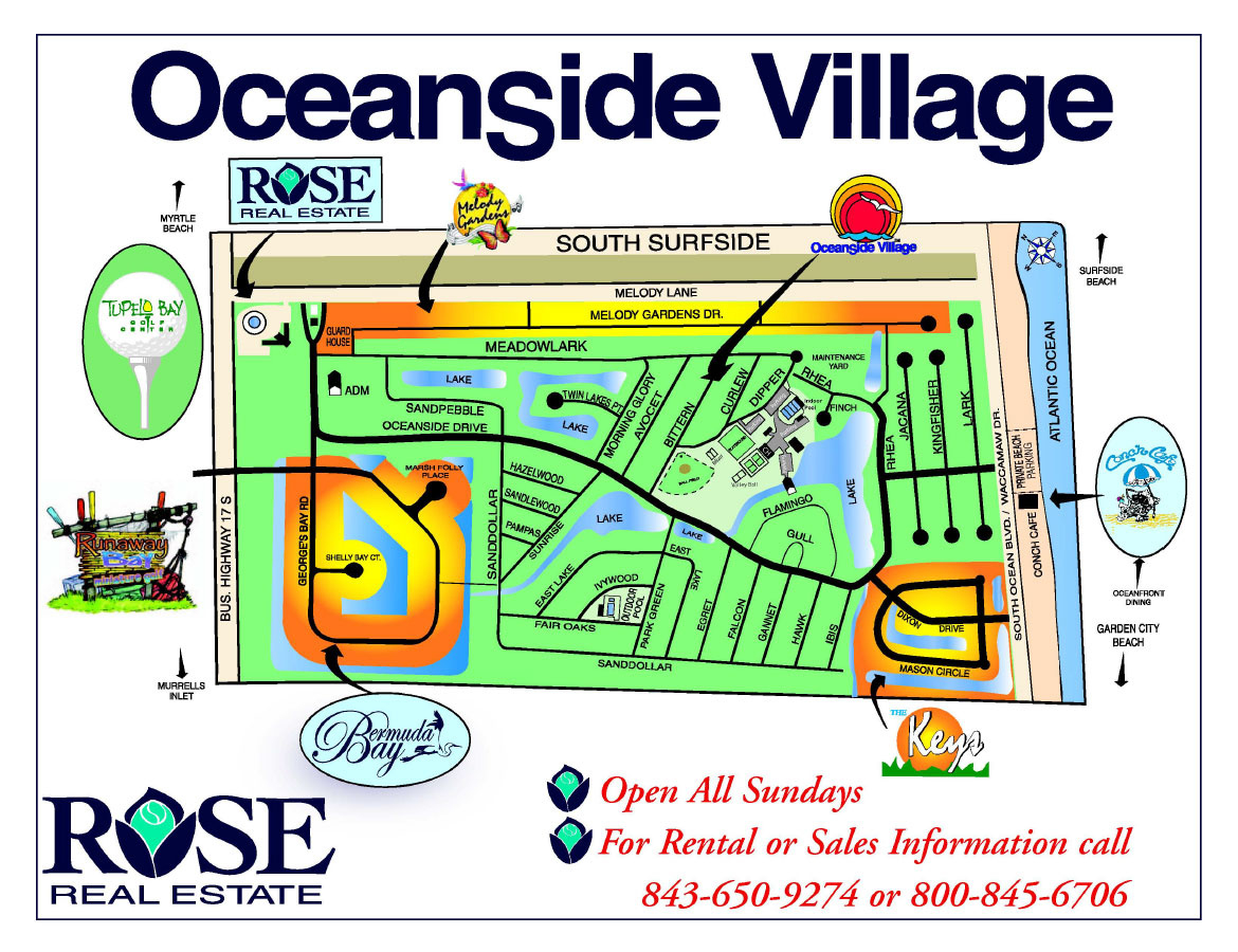 Oceanside Village &amp;amp; Area Maps - Oceanside Village - Oceanside with Map Of Garden City Beach Sc
