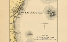 Old Orchard Beach - 1894 Old Map Reprint Maine State Atlas Stuart inside Map of Old Orchard Beach