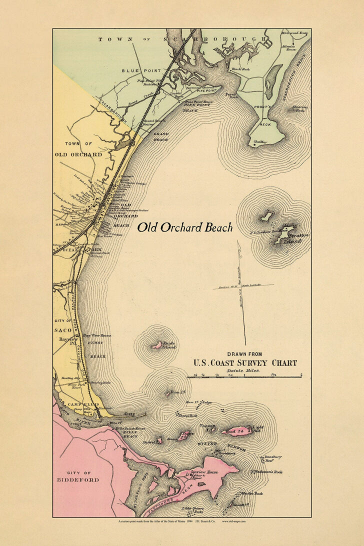 Map of Old Orchard Beach Maine