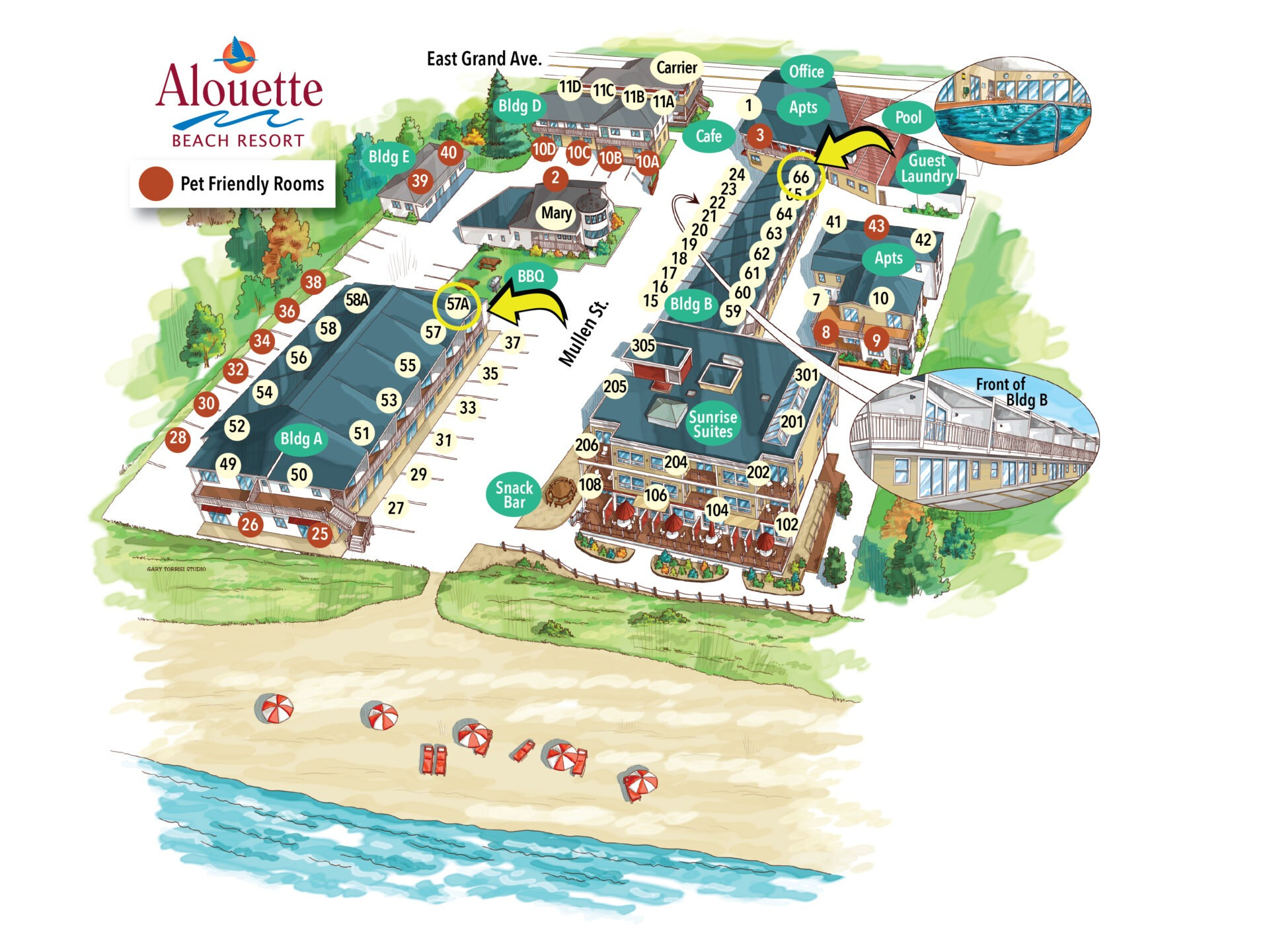 Old Orchard Beach Hotels Oceanfront | Alouette Beach Resort for Map Of Old Orchard Beach Me