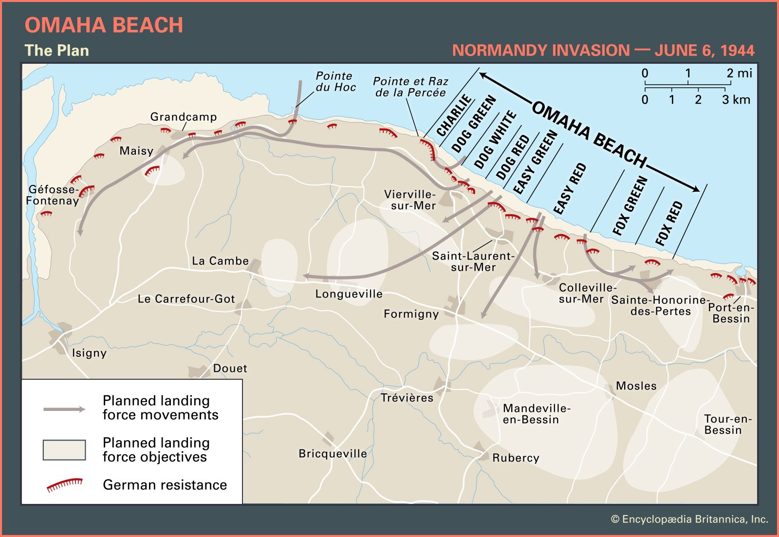 Omaha Beach | Facts, Map, &amp;amp; Normandy Invasion | Britannica within Omaha Beach On A Map