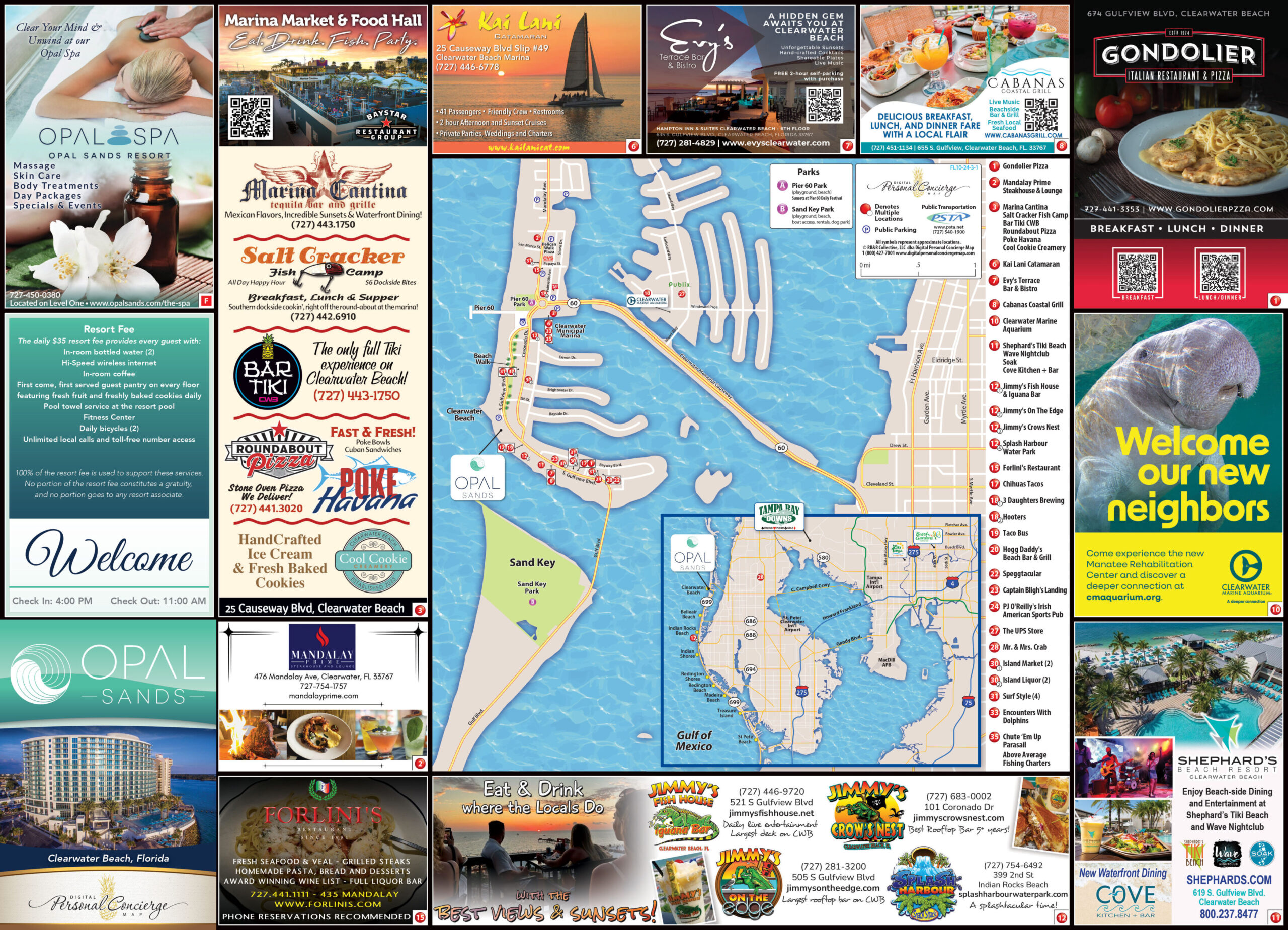 Opal Sands Clearwater Beach - Personal Concierge Map with regard to Hotel Map Clearwater Beach Fl