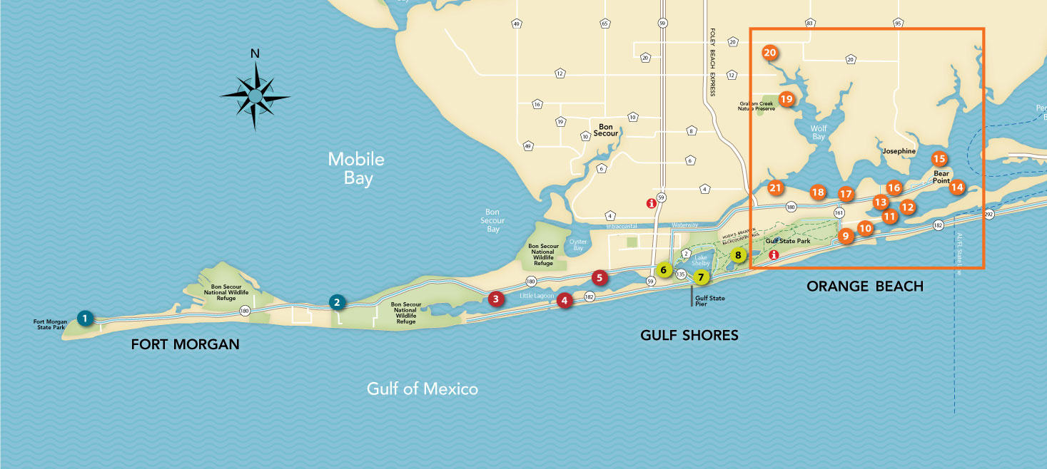 Orange Beach Trail | Gulf Shores & Orange Beach intended for Map of Gulf Shores and Orange Beach
