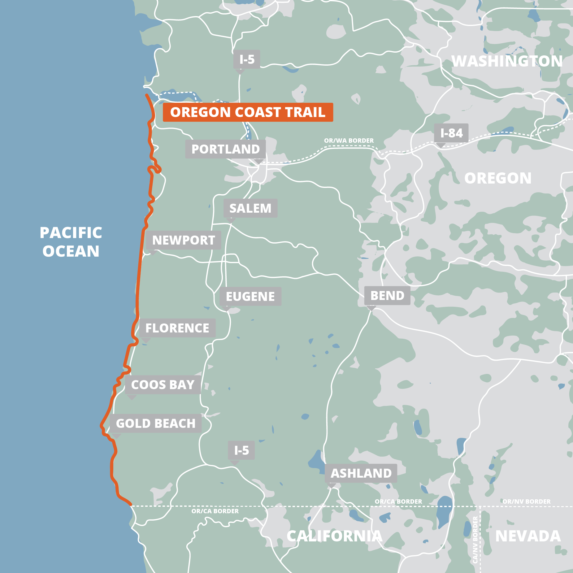 Oregon Coast Trail | Farout within Map Of Oregon Coast Beaches