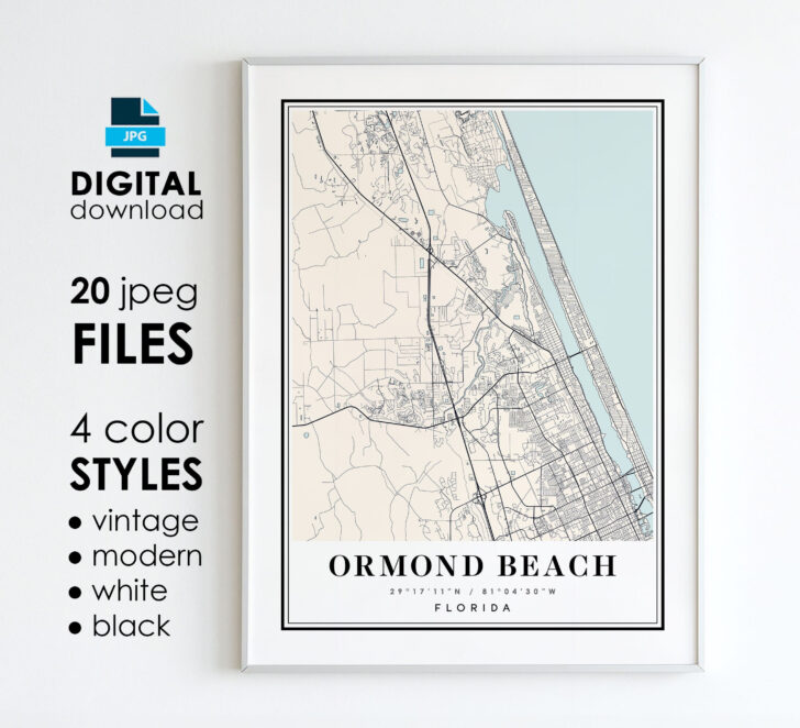 Map of Florida Ormond Beach