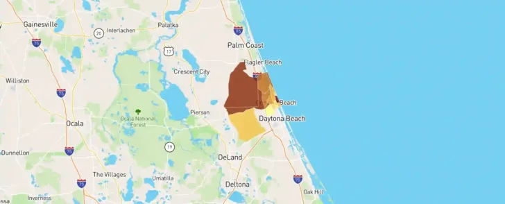 Ormond Beach Map of Florida