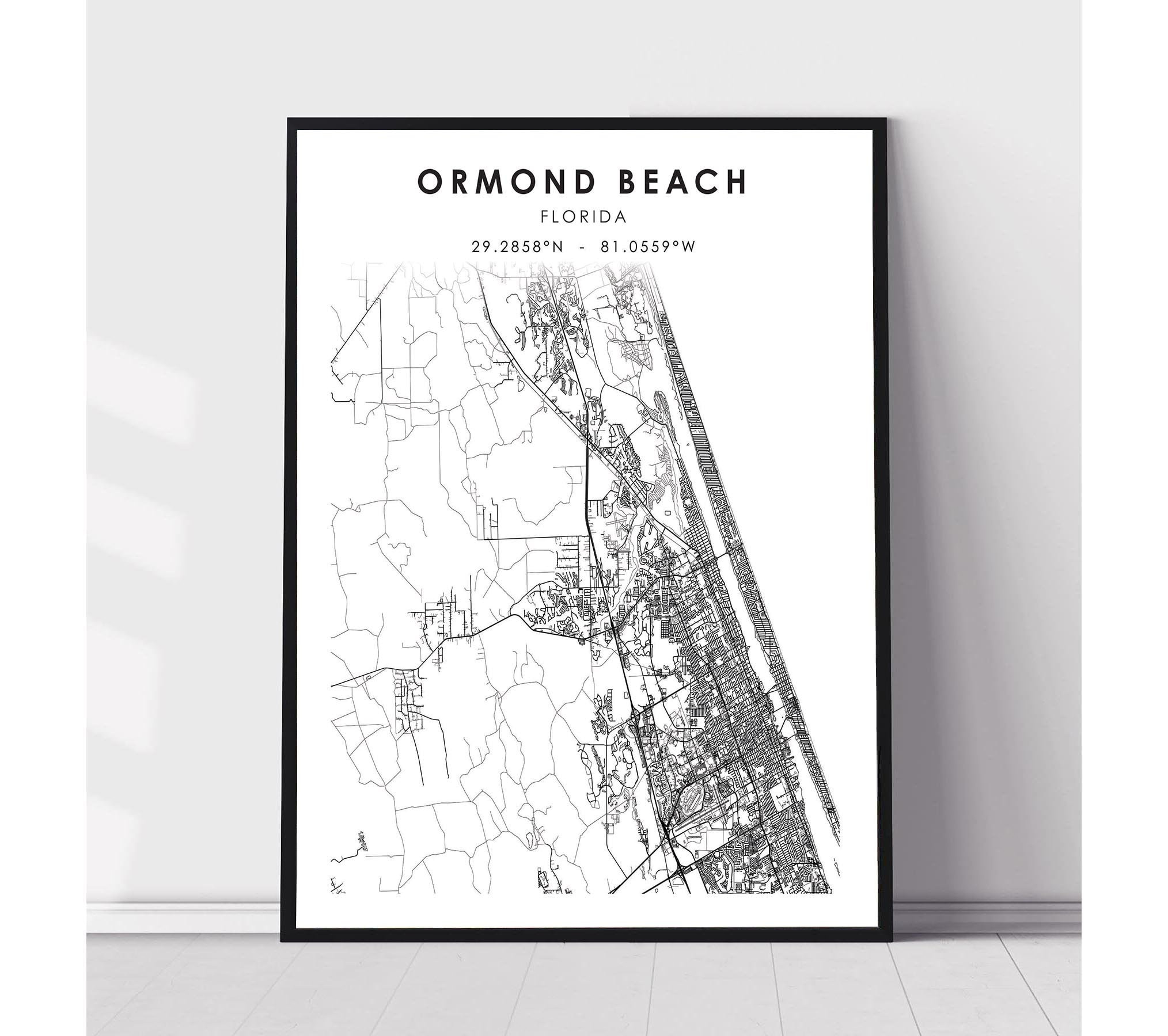 Ormond Beach Map Print | Ormond Beach Florida Map Print | Ormond with regard to Map Of Ormond Beach Florida