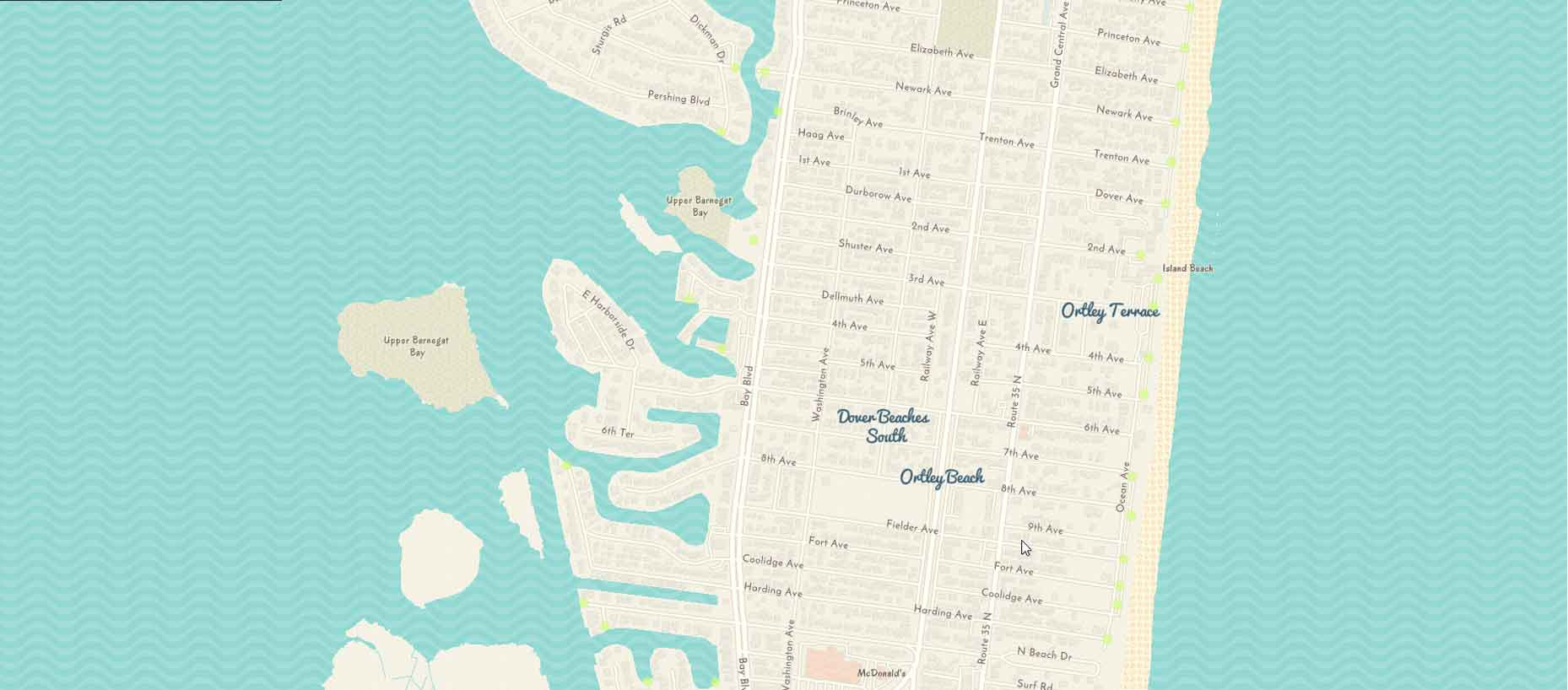 Ortley Beach Nj Rentals: Discover Beach Bliss in Map of Ortley Beach Nj