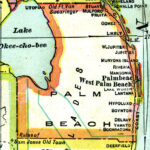 Palm Beach County, 1921 Within Map Showing Palm Beach Florida