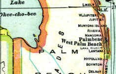 Palm Beach County, 1921 within Map Showing Palm Beach Florida