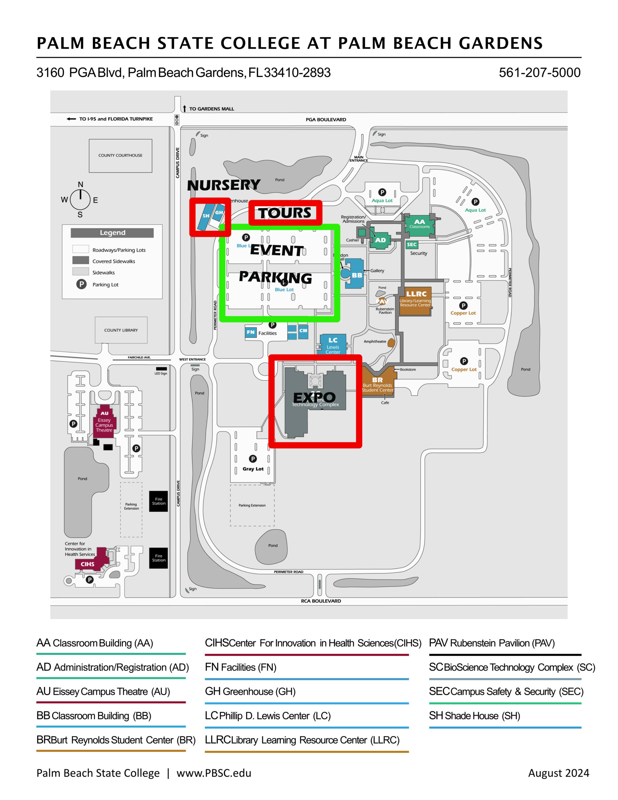 Palm Beach County Chapter in Palm Beach State Campus Map