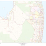 Palm Beach County, Florida Zip Codes Map | Stanfords With Palm Beach Florida Zip Code Map