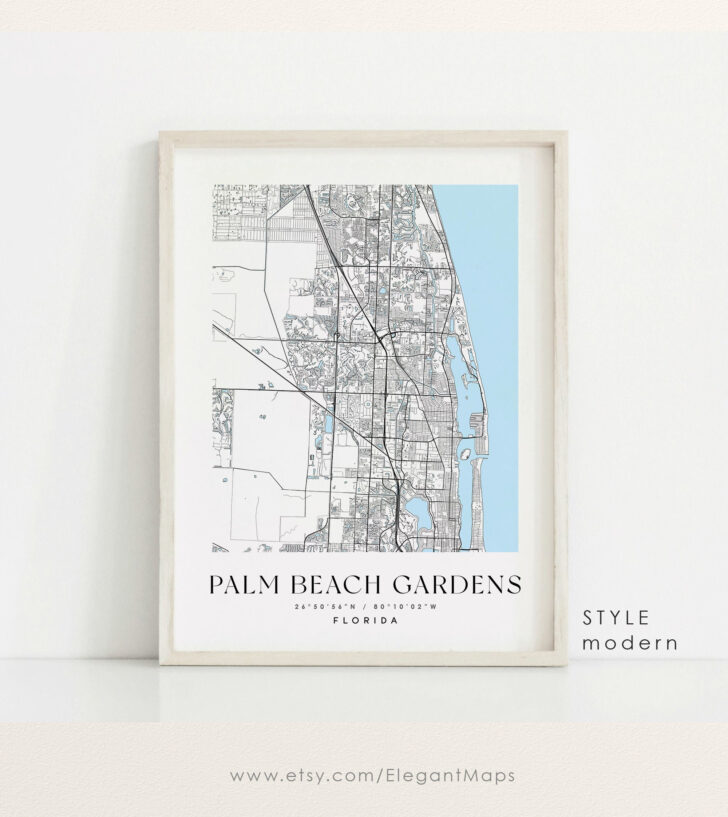 Map of Palm Beach Gardens Florida