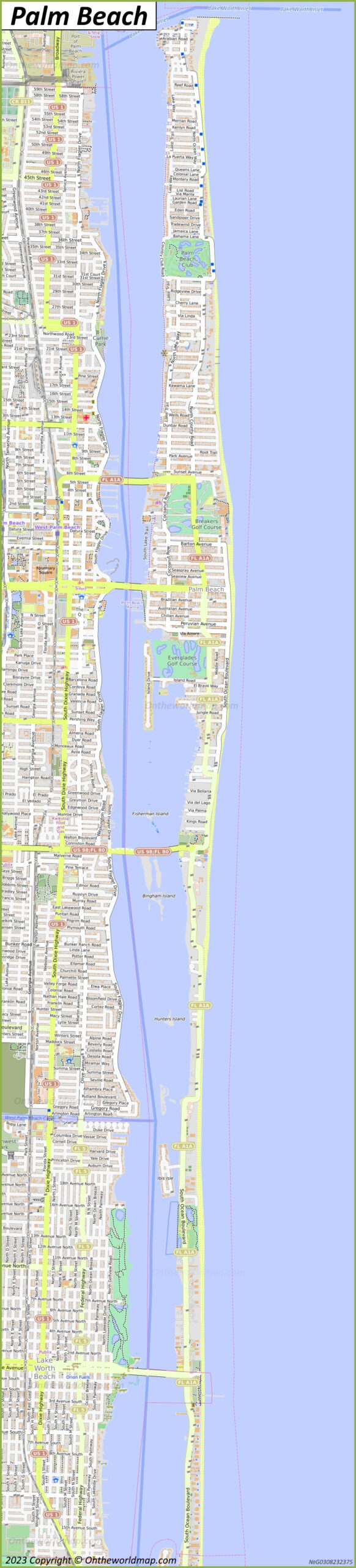 Palm Beach Map | Florida, U.s. | Discover Palm Beach With Detailed within Map Of Royal Palm Beach Florida