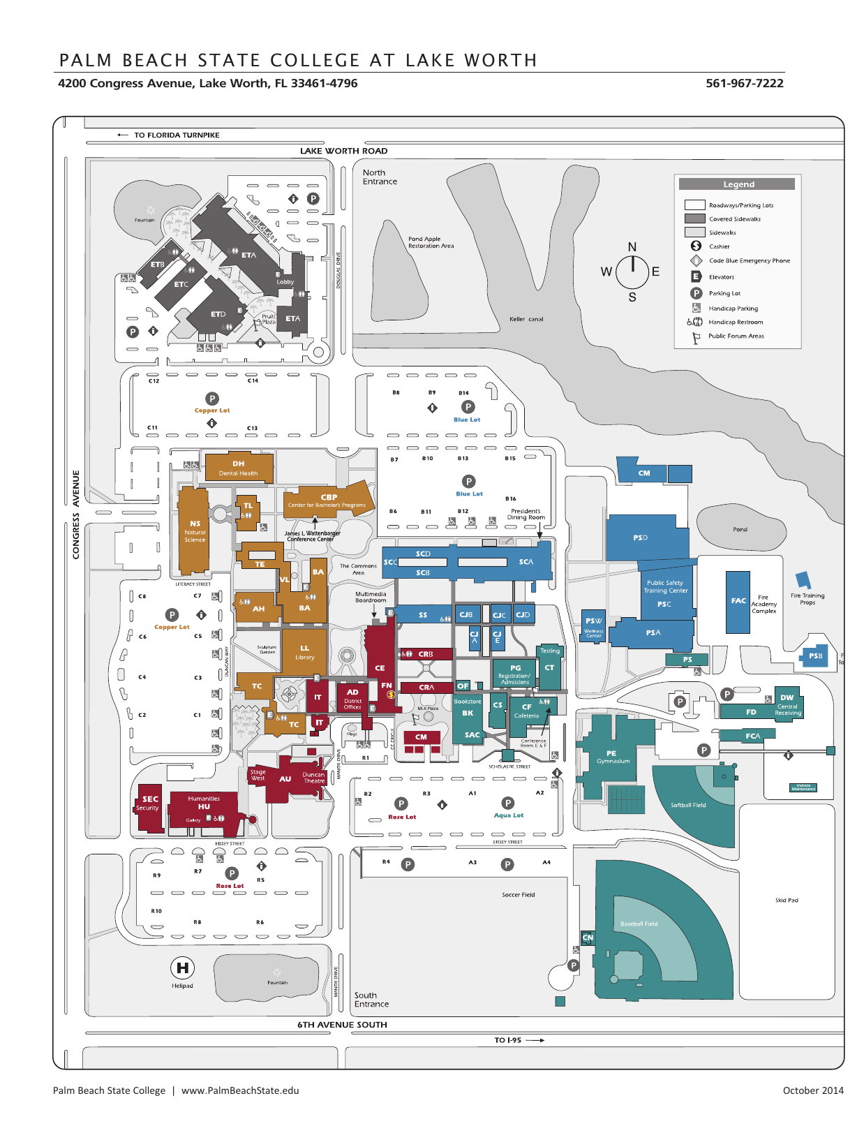 Palm Beach State College Lake Worth Campus Map with regard to Palm Beach State College Map