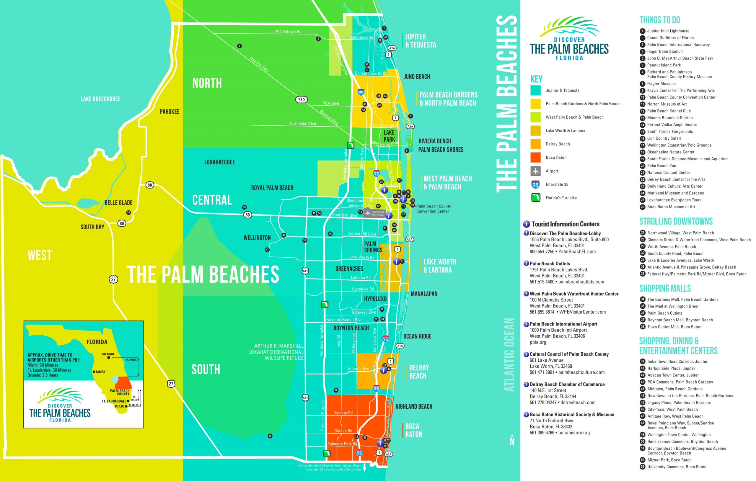 Palm Beach Tourist Attractions Map - Ontheworldmap pertaining to Palm Beach County Map Of Cities