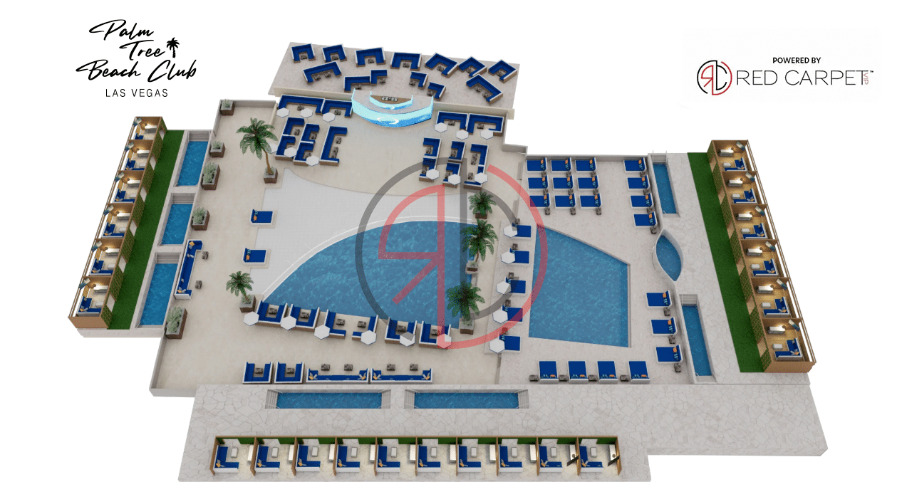 Palm Tree Beach Club At Mgm Grand – Red Carpet Vip with Palm Tree Beach Club Map