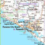 Panama City Area Road Map   Ontheworldmap Intended For Road Map Of Panama City Beach Fl